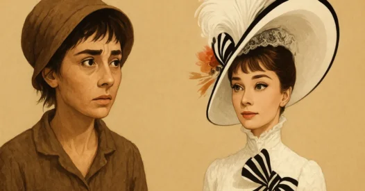 My Fair Lady: Transformação icônica de Audrey Hepburn no filme!