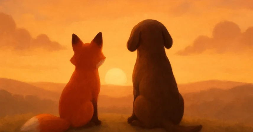 Raposa Cão de Caça 1981 Disney amizade Todd Toby raposa