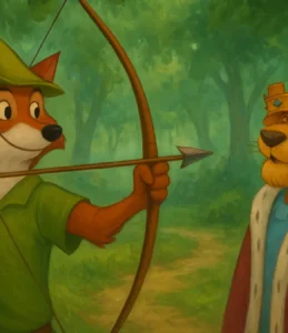 Robin Hood 1973 Disney raposa príncipe João Nottingham Oo-De-Lally