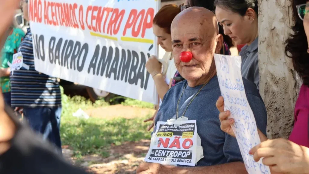 Protesto contra Centro POP no Amambaí: moradores temem segurança