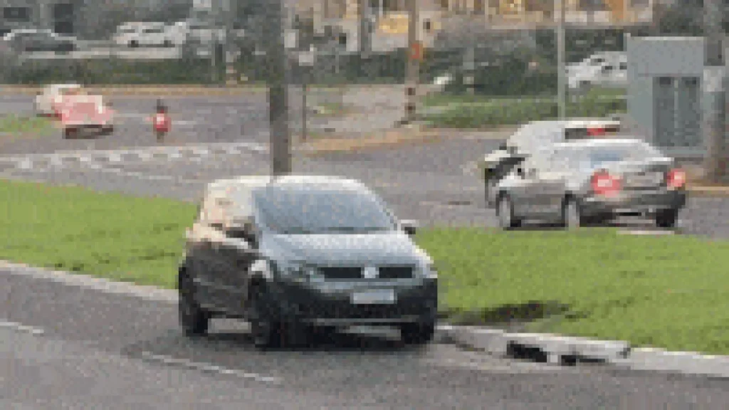 Motorista estaciona em canteiro da Av. Mato Grosso e viraliza